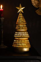 Gold Light Up Christmas Tree
