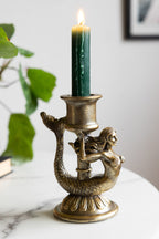 Gold Mermaid Candle Holder