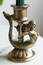 Gold Mermaid Candle Holder