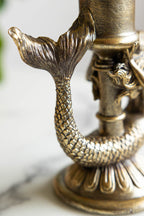 Gold Mermaid Candle Holder