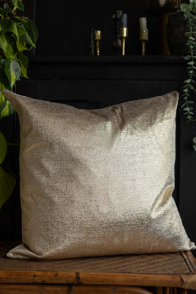 Gold Metallic Velvet Cushion