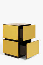 Set of 2 Gold Midas 2-Drawer Bedside Tables