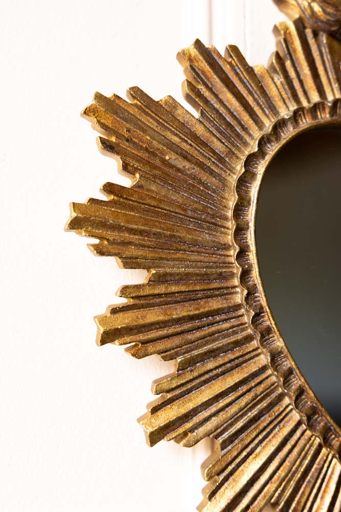 Gold Milagro Sacred Heart Mirror