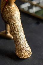 Gold Peacock Standing Candlestick Holder