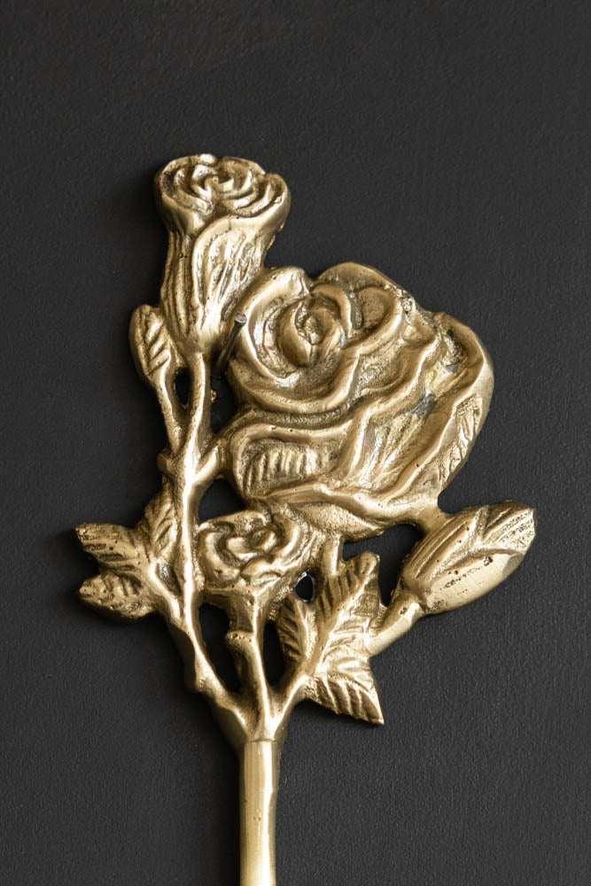 Gold Roses Decorative Wall Hook