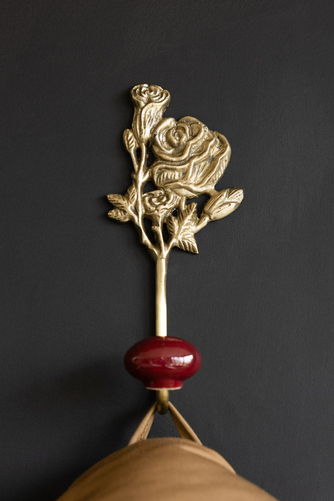 Gold Roses Decorative Wall Hook
