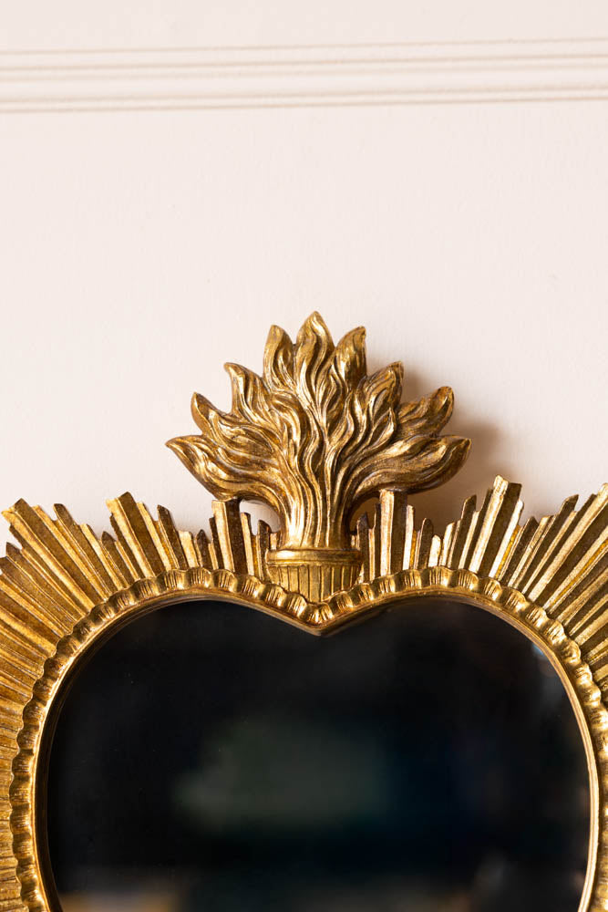 Gold Sacred Heart Ornate Mirror