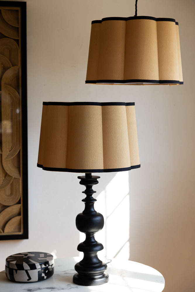 Gold Scalloped Easyfit Lampshade