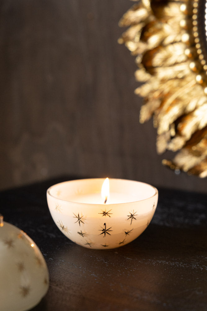 Gold Star Christmas Candle Bauble Ornament