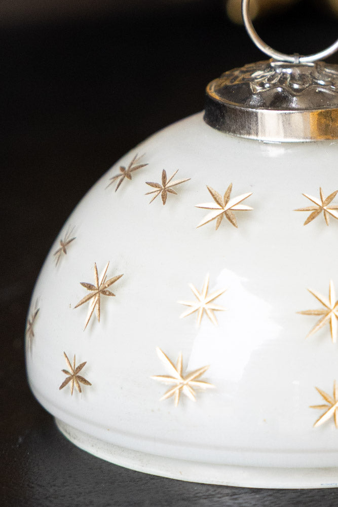 Gold Star Christmas Candle Bauble Ornament