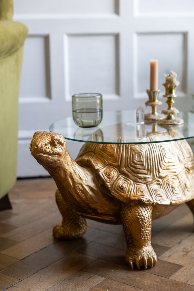 Gold Tortoise Side Table