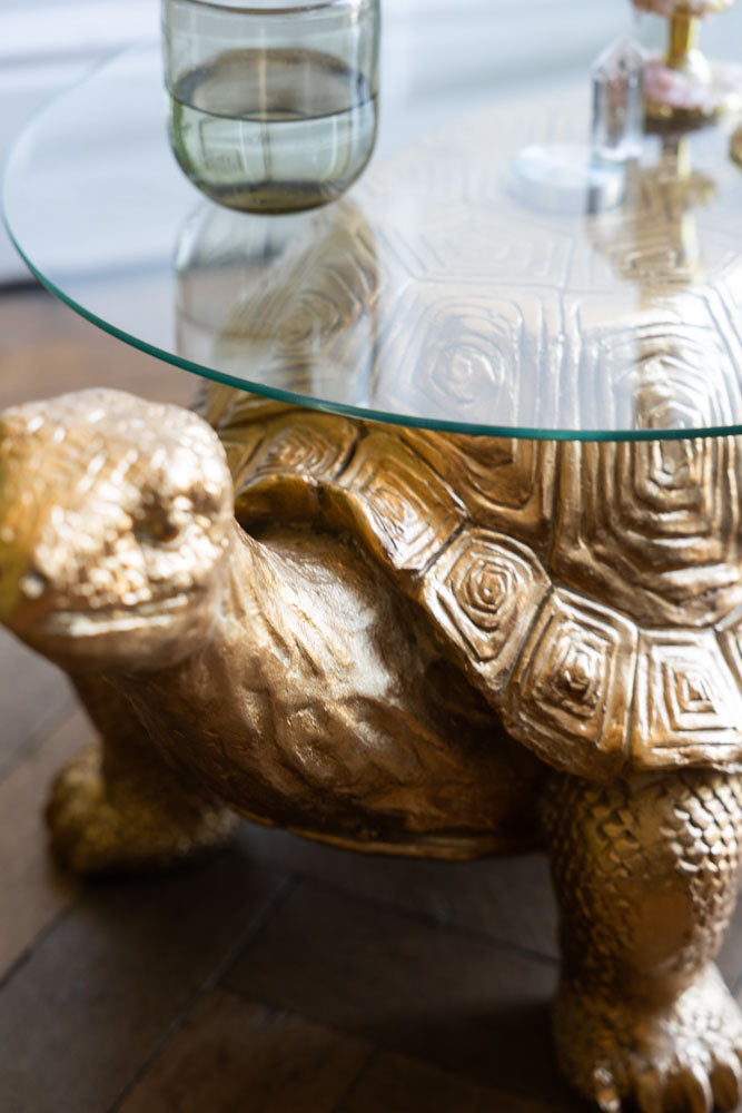 Gold Tortoise Side Table
