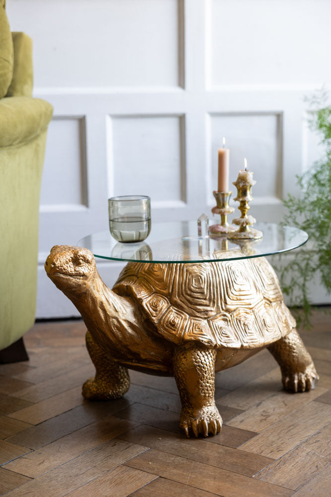 Gold Tortoise Side Table