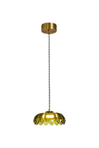 Gold & Green Pendant Desert Island Palm Light