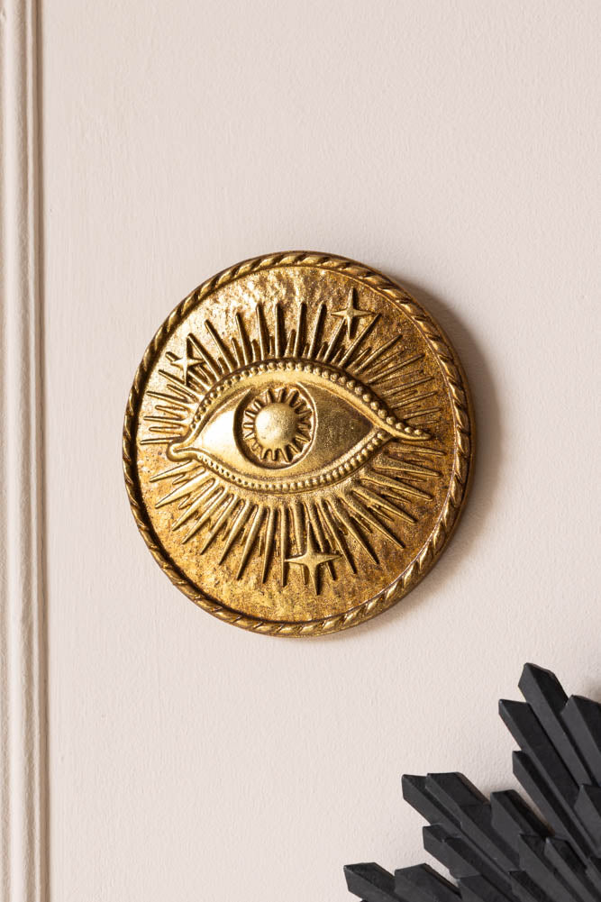 Golden Mystic Eye Wall Hanging Decoration
