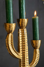 Gorgeous Gold Cactus Candle Holder
