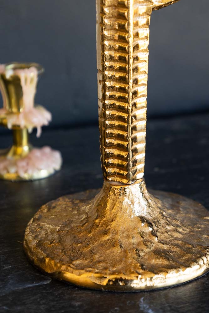 Gorgeous Gold Cactus Candle Holder