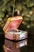 Gramophone Glass Christmas Tree Decoration