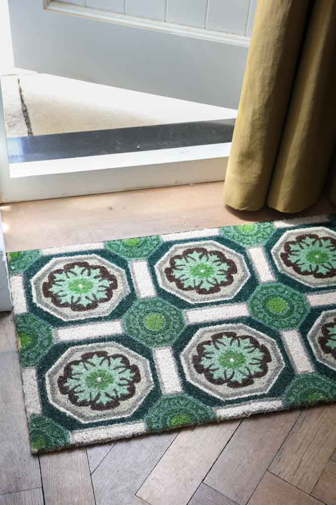 Green Florentine Patterned Doormat