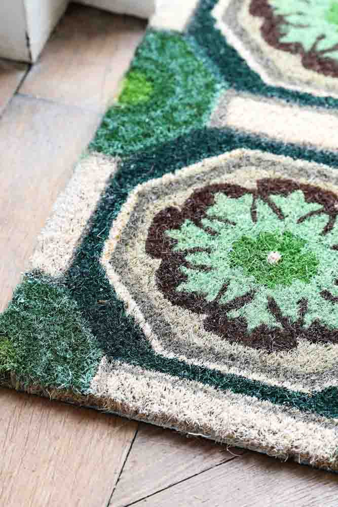 Green Florentine Patterned Doormat