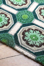 Green Florentine Patterned Doormat