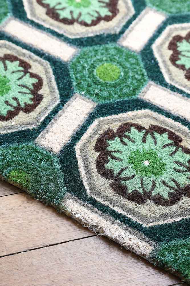 Green Florentine Patterned Doormat