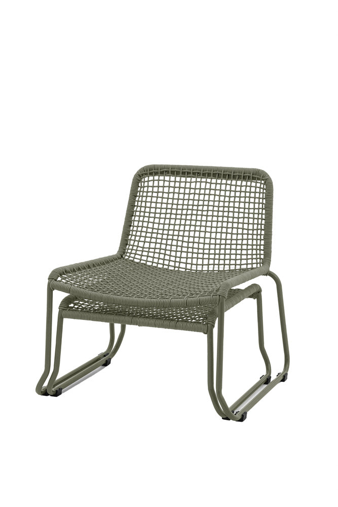 Green Garden Lounge Chair & Footstool Set