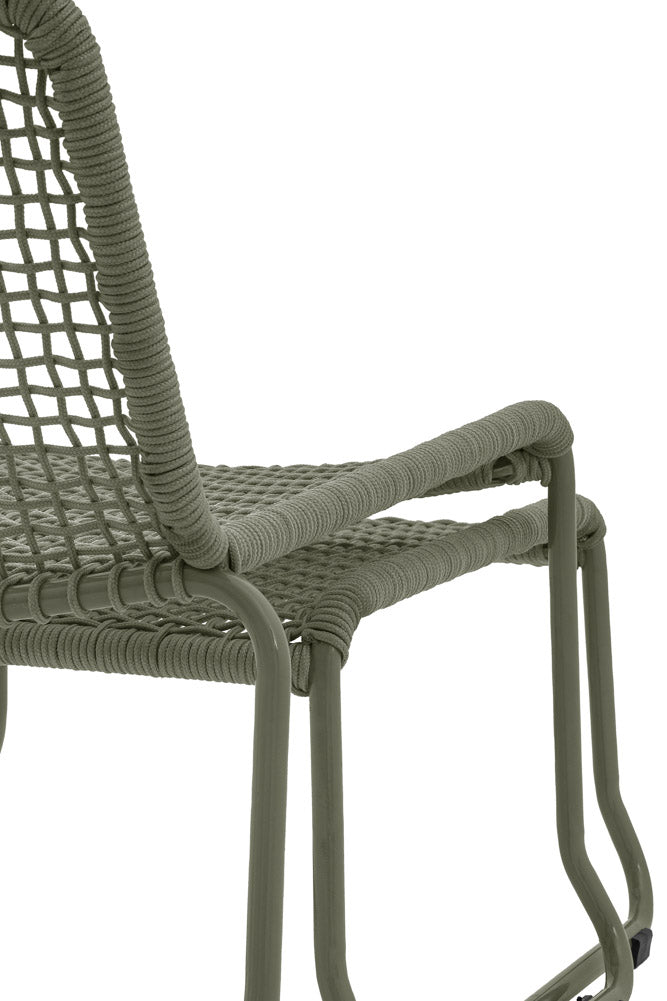 Green Garden Lounge Chair & Footstool Set