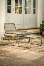 Green Garden Lounge Chair & Footstool Set