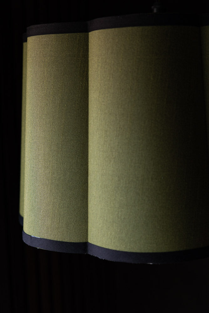 Green Scalloped Easyfit Lampshade
