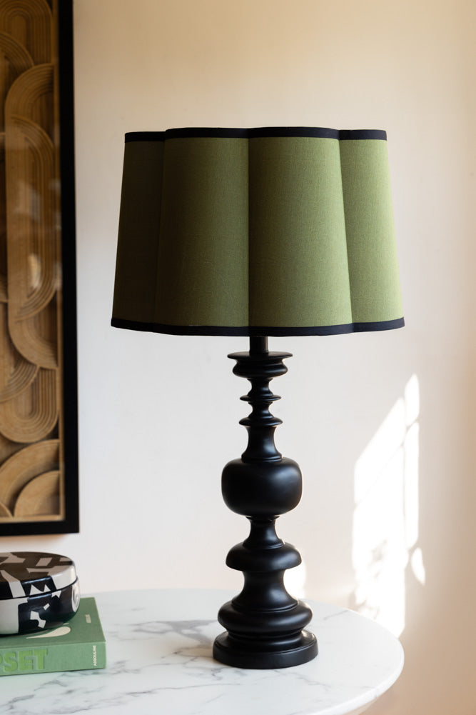 Green Scalloped Easyfit Lampshade