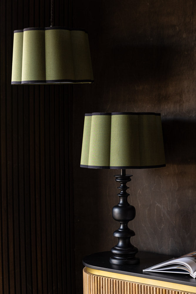Green Scalloped Easyfit Lampshade