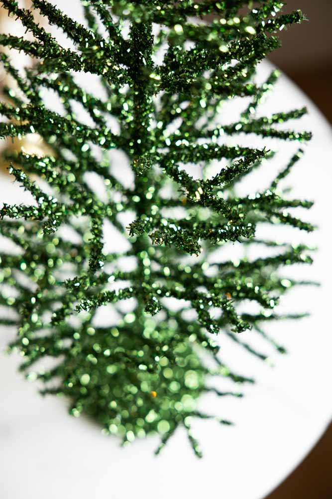 Green Tinsel Christmas Tree