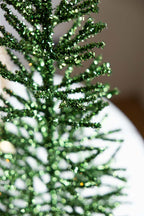 Green Tinsel Christmas Tree
