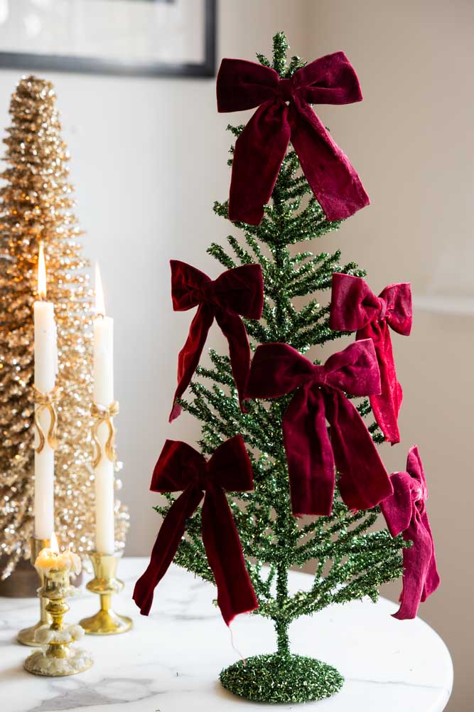 Green Tinsel Christmas Tree