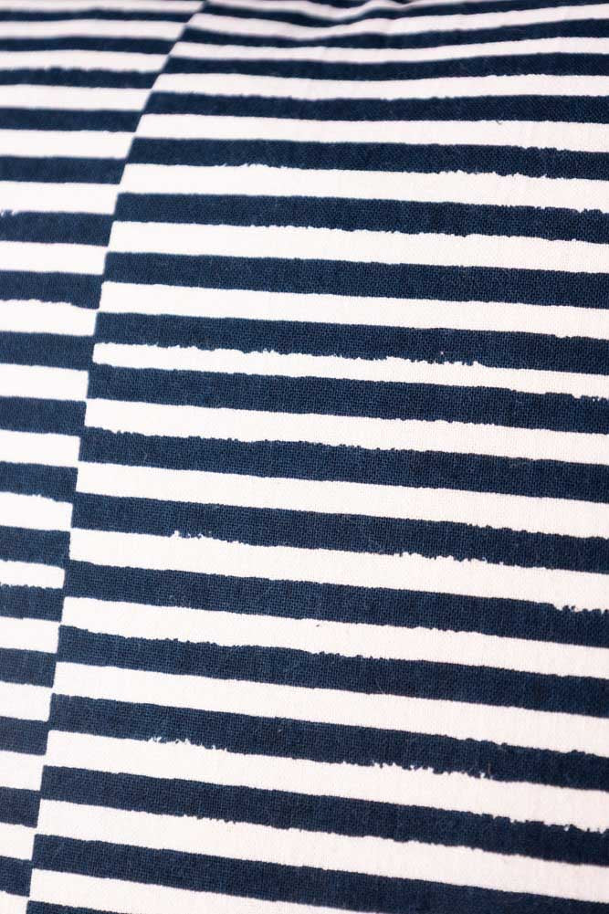 Green Velvet & Monochrome Stripe Embroidered Tiger Cushion