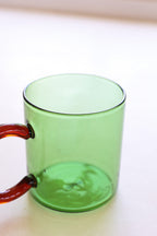 Green & Red Glass Mug