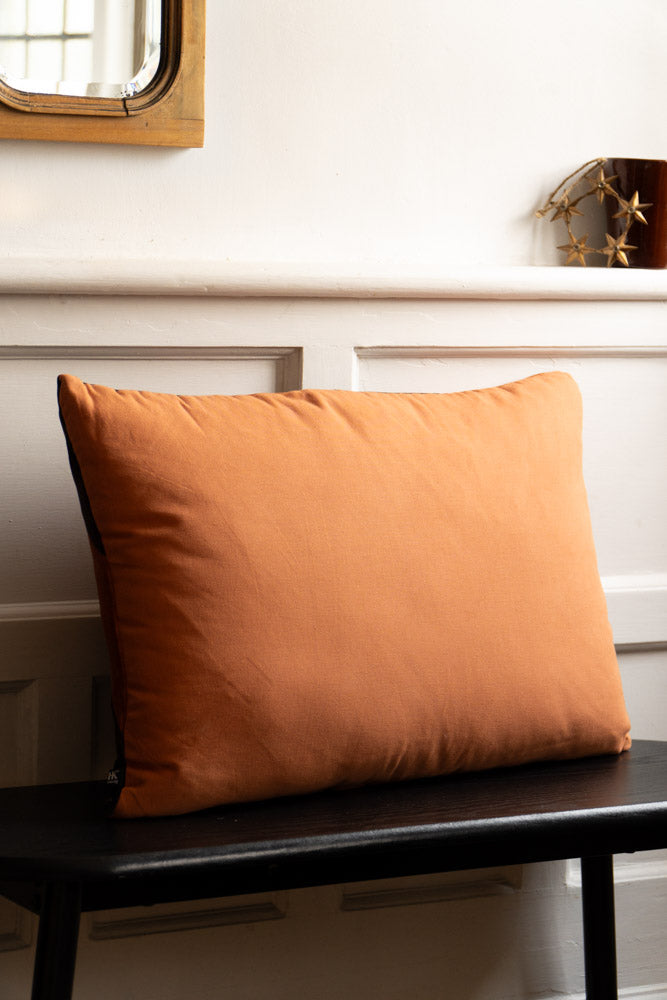 HKLIVING Coffee & Mocha Striped Velvet Cushion