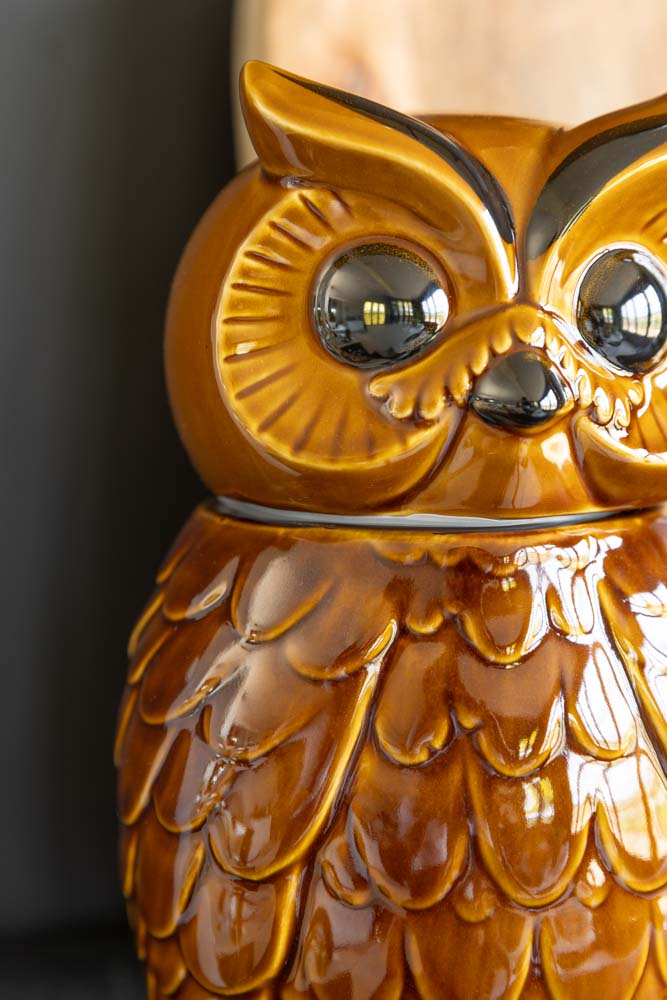 HKLIVING Ceramic Owl Jar