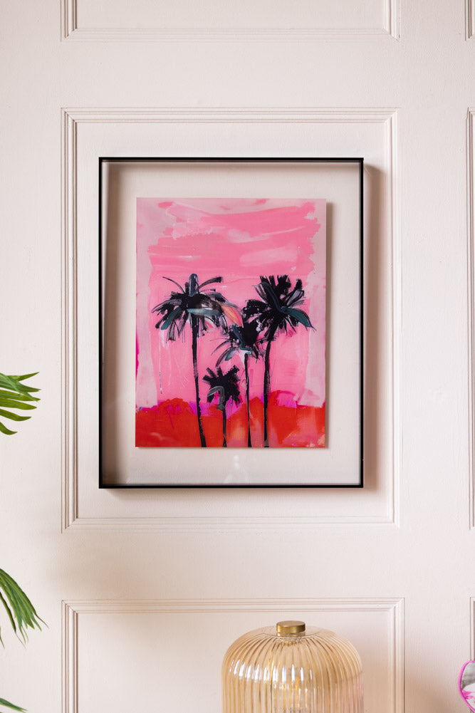 HKLIVING Pink Summer Framed Artwork