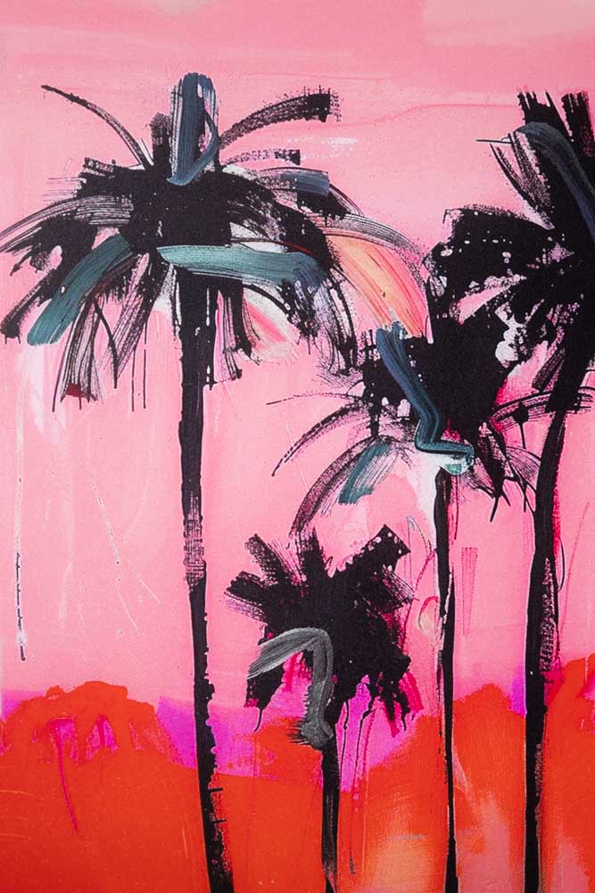 HKLIVING Pink Summer Framed Artwork