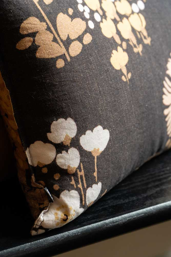 HKLIVING Dark Florals Cotton Cushion