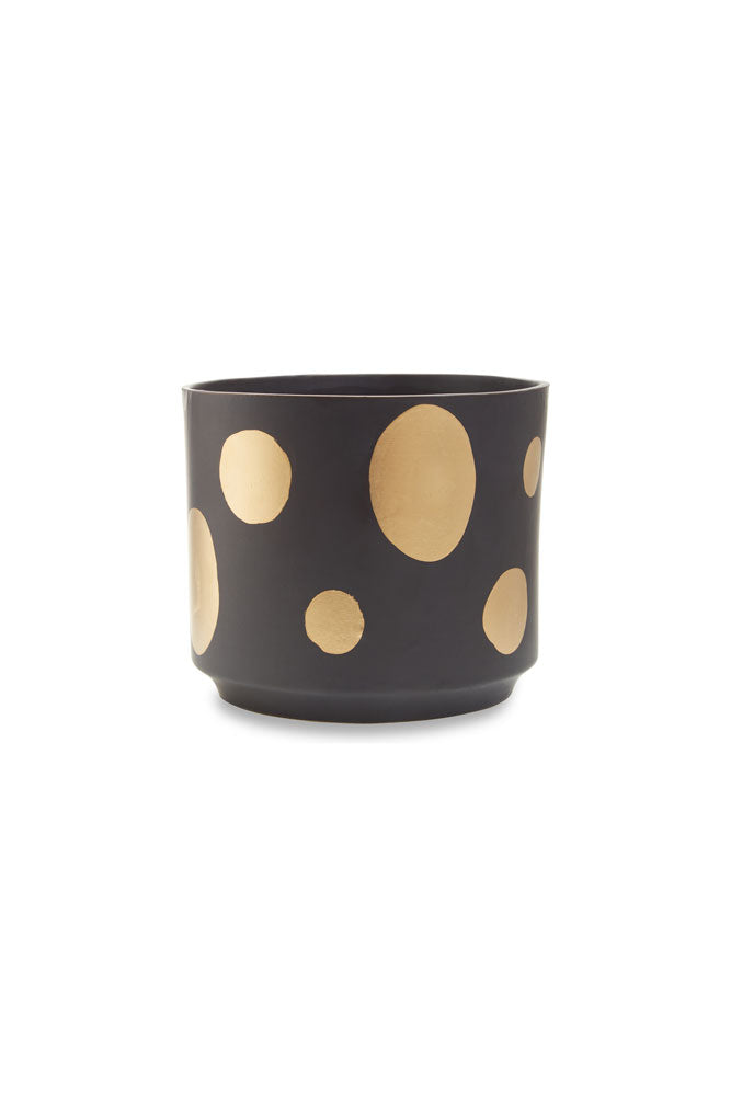 Handcrafted Black & Metallic Planter - Available In Two Sizes