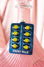 Happy Pill Glass Christmas Tree Decoration