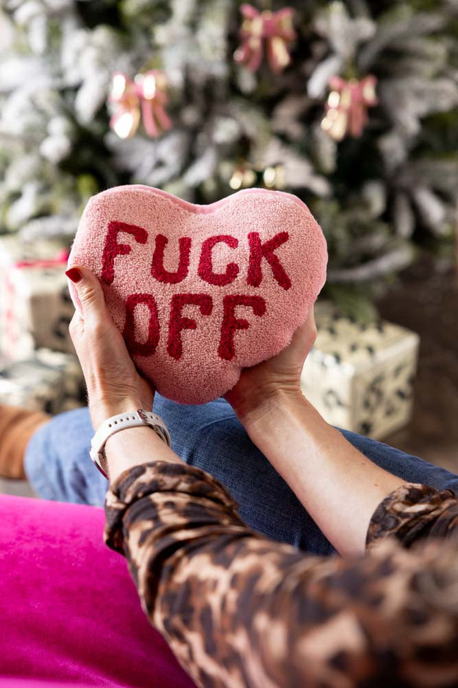 Heart Shape 'Fuck Off' Microwaveable Wheat Bag