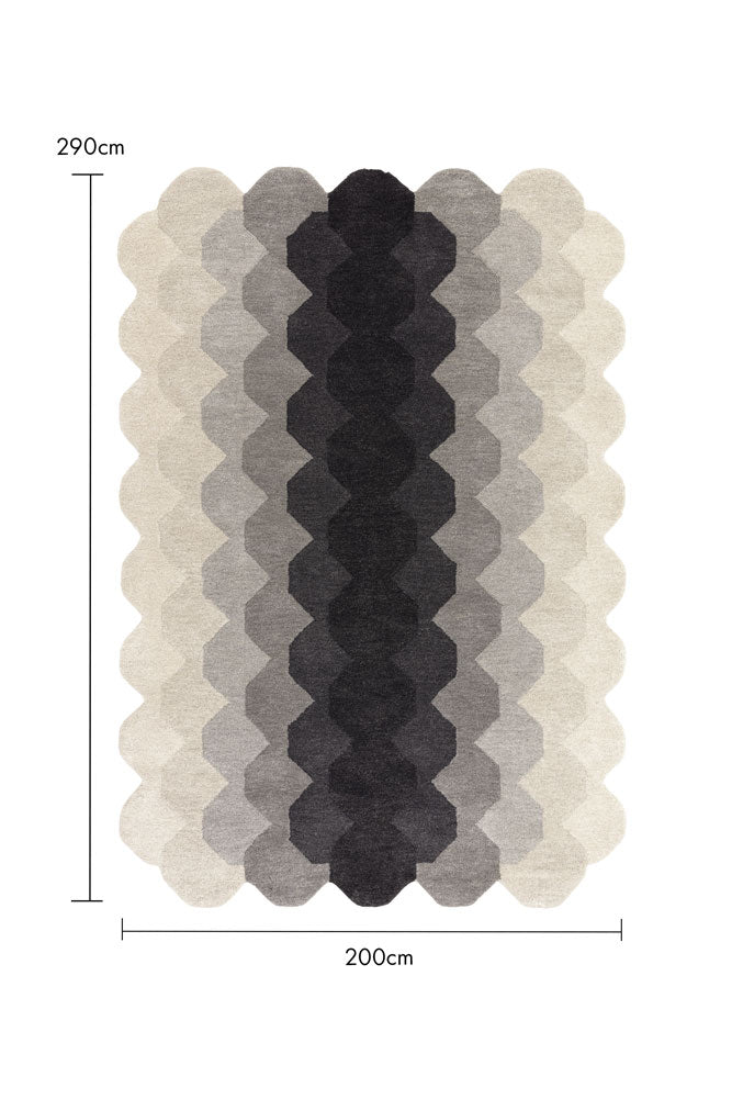 Hexagonal Ombre Rug - 3 Sizes Available