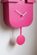 Hot Pink Modern Cuckoo Wall Clock