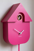 Hot Pink Modern Cuckoo Wall Clock