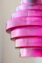 Hot Pink Tiered Glass Easyfit Ceiling Shade