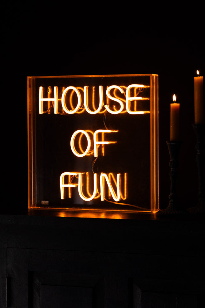 House Of Fun Neon Light Box